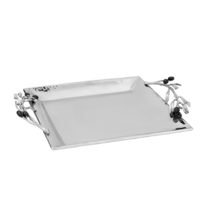 Plateaux de service en laiton artisanal en métal de luxe avec poignées accrocheuses pour décor d'événement de mariage - Product Image 4