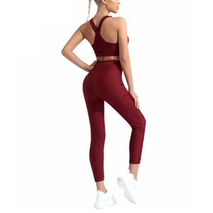 High Waist Full Length Solid Black Yoga <b>Leggings</b> Four-Way Stretch Spandex Polyester Pants for <b>Women</b> - Product Image 2