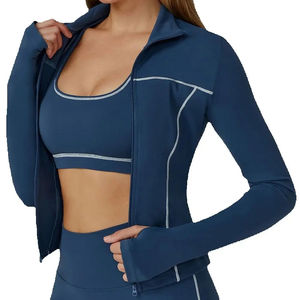 Ropa de Yoga, chaqueta deportiva para mujer, camiseta de manga larga para correr, Chaquetas deportivas, abrigo de entrenamiento superior, ropa de entrenamiento de gimnasio, Top de Yoga para entrenamiento - Product Image 1