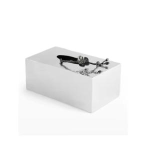 Porte-serviettes en métal martelé élégant avec design élégant Vaisselle durable Décor de bureau à domicile Boîtes à mouchoirs Meilleure vente - Product Image 6