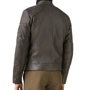 ขายส่งปี 2026 แจ็คเก็ตหนังซิปคุณภาพพรีเมียมแท้ 100% รับสั่งทำตามแบบ พร้อมปักโลโก้ แจ็คเก็ตหนังแฟชั่น - Product Image 3