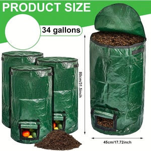 Sacs poubelle compostables, collecteurs de déchets de cuisine, déchets de fermentation, machines de stockage et d'élimination, poubelles de jardin - Product Image 1