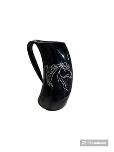 ROYAL NATURAL CRAFT Tasse à café en corne de boisson viking faite à la main, écologique, artisanat naturel de haute qualité, best-seller, agate animale - Product Image 3
