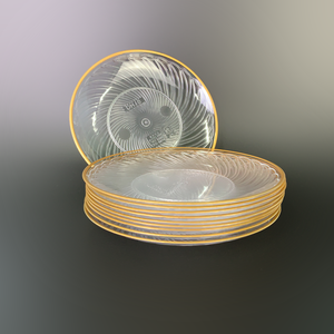 Haute qualité Folin-Sinhirose PP fabriqué en plastique Blister processus jaune 190 diamètre plateau à Sushi en forme de cercle 41g caisses empilables - Product Image 1