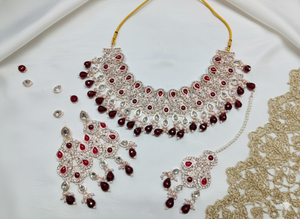 Conjunto de Collar y Pendientes de Oro Rosa Antiguo con Circonita Cúbica Étnica y Cristal, Colgante Largo, para Fiesta de Boda, para Mujer - Product Image 4