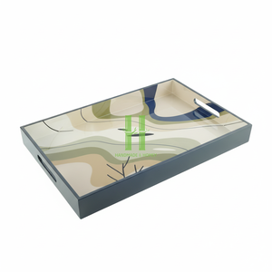 Nuevo Producto: Bandeja de Servicio Rectangular con Asas, Decoración Otomana, Bandeja de Vanidad para Desayuno, Bebidas, Cocina, Comedor, Sala de Estar - Product Image 2