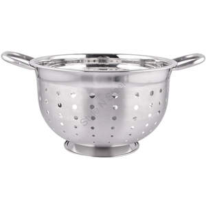 Ensemble de passoire allemande en acier inoxydable de qualité supérieure Passoire 3 pièces avec poignée en forme de tuyau Design élégant CLASSIQUE Poli miroir - Product Image 2