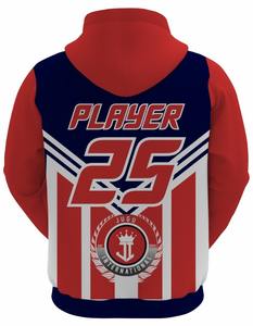 Sudadera con capucha de lana con estampado de sublimación de logotipo personalizado 100% poliéster invierno cálido transpirable secado rápido 300g ropa de calle - Product Image 2