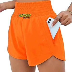 Short moulant de sport à séchage rapide pour hommes et femmes, pantalon de compression à taille élastique en toile - Product Image 3