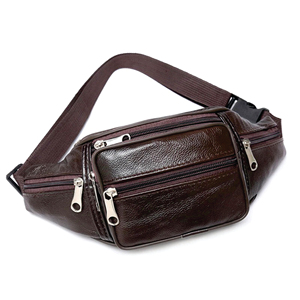 Productos de verano 2025, nueva tendencia, riñonera de piel de vaca impermeable, riñonera cruzada de cuero genuino para hombre - Product Image 2