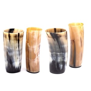 Mug en corne de buffle de qualité supérieure, design viking, artisanat naturel, poli, 100% fait main, toucher réel - Product Image 4