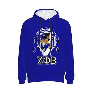 Nuevo Diseño: Sudadera con Capucha Zeta Phi Beta de Manga Larga y Duradera para Mujer y Hombre, Sudadera con Capucha de Hermandad con Estampado OEM - Product Image 3