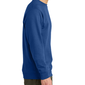 Sudadera de cuello redondo azul real unisex, jersey liso de lana, jersey de calle informal con logotipo personalizado - Product Image 6
