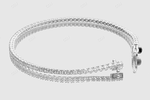 Prix le moins cher RTS VVS Moissanite diamant Tennis chaîne Bracelet 925 argent Sterling 2mm 7 pouces Tennis Bracelet pour femme - Product Image 2