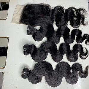 Extensiones de Cabello Humano Natural de Alta Calidad de la Compañía Raw Vietnamese Hair, Color Natural, Ondulado, Se Puede Decolorar - Product Image 1