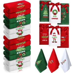 Toalla Facial Navideña Personalizada de Microfibra Premium Ecológica, Toalla de Mano de Secado Rápido, Suave, Teñida Lisa, en Rollo, con Dibujos Animados para Niños - Product Image 3