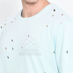 Camiseta Nueva Personalizada 100% Algodón, Corte Holgado, Estampada, Desgastada, para Hombre, Superventas, Transpirable - Product Image 6