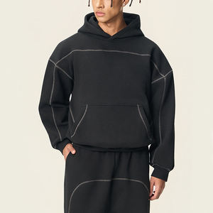 เสื้อฮู้ดดี้พิมพ์ลายผู้ชาย ผ้าคอตตอนหนา 350 GSM ทรงโอเวอร์ไซส์ ทรงปกติ สวมใส่สบาย ใส่ได้ทุกวัน  โลโก้ด้านหน้าแบบกำหนดเอง  ผลิตจากวัสดุที่เป็นมิตรต่อสิ่งแวดล้อม เหมาะสำหรับฤดูใบไม้ร่วง - Product Image 1