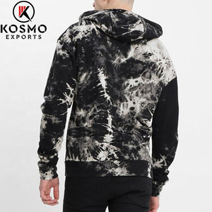Sweatshirts à capuche en éponge française vintage pour hommes 100% Cotton Tie Tye dye Hoodie pour hommes et femmes - Product Image 3