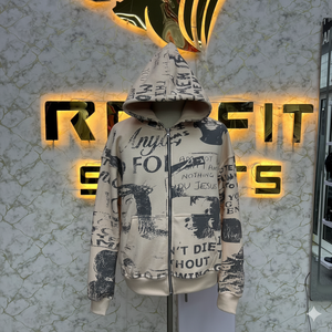 Superior Quality Customized Zipper Hoodie <b>Rhinestone</b> Zip up <b>Jacket</b> Acid Wash Vintage Washed Men Fleece Streetwear Hoodie - Product Image 3