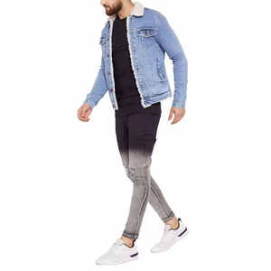 Chaqueta vaquera elegante para hombre con lavado azul clásico, costuras duraderas y comodidad premium para uso diario en la calle. - Product Image 2