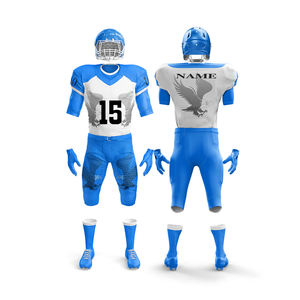 Kit d'uniforme de football américain Couleurs personnalisées Logo de l'équipe Maillot et pantalon avec matériel Tissu sergé Support du fabricant OEM - Product Image 6