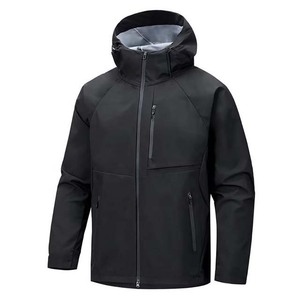Chaqueta Cortavientos Impermeable Informal para Hombre, Chaqueta Softshell con Capucha, Camuflaje, para Correr al Aire Libre, Poliéster/Algodón, Ligera y Transpirable - Product Image 2