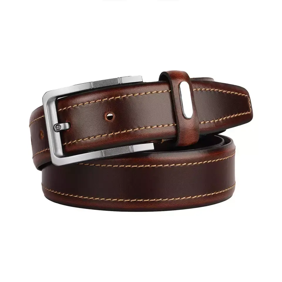 Ceinture en cuir véritable pour hommes, usine, marque de Designer, boucle ardillon, vente en gros