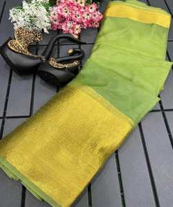 Sari de seda Banarasi negro con trabajo de bordado indio para mujer de fiesta nupcial - Product Image 5