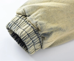 Veste en jean High Street Designer avec fermeture éclair et double couche jeans pour homme - Product Image 3