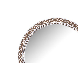 Miroir mural en incrustation de nacre fabriqué à la main de designer Décoration artistique de luxe pour les espaces de vie élégants - Product Image 2