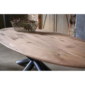 European Solid Wood Industrial Design Table <b>Cross</b> Metal Modern <b>Legs</b>-eco-friendly Home Home Furniture Iron Antique Dining Table - Product Image 3