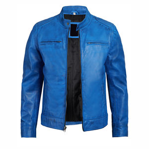 Vestes en cuir pour hommes, vente chaude 2026, veste en cuir pour hommes, coupe ajustée, élégante et sur mesure, en cuir véritable pour hommes - Product Image 2