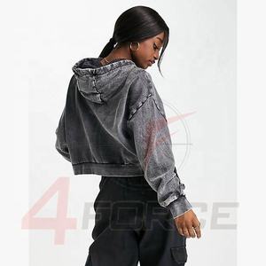 Pull à capuche en coton éponge français pour femmes Tie-Dyed Acid Stone Washed Puff Print Emboss Logo Respirant Vintage Design - Product Image 2