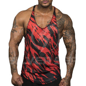 Débardeur sans manches en maille de coton pour hommes vêtements de sport d'été à séchage rapide respirant Fitness Style décontracté couleur unie motif 3D pour la salle de sport - Product Image 4