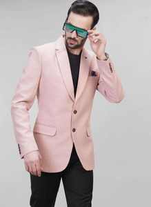 จำหน่ายเสื้อเบลเซอร์สีชมพูสำหรับผู้ชาย ดีไซน์คลาสสิก เหมาะสำหรับงานธุรกิจและงานกลางคืน มีจำหน่ายในราคาขายส่ง - Product Image 4