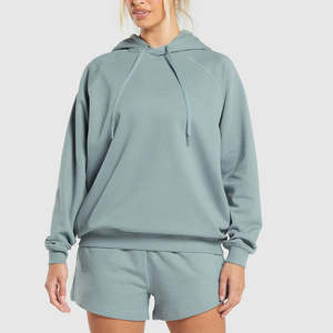 Vêtements de rue en gros, taille plus, couleur unie, ensembles de sweats à capuche et shorts pour femmes, nouveau design 2024, confortable - Product Image 1