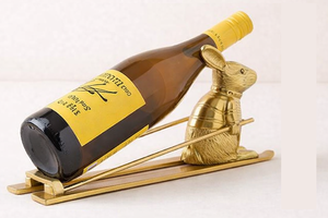 Porte-bouteilles de table vintage en aluminium plaqué or, écologique, pour fêtes, seaux à glace, bacs à boissons 3L - Product Image 6