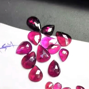 362pcs tự nhiên màu hồng Rhodolite <span class=keywords><strong>Garnet</strong></span> 8mm-13mm <span class=keywords><strong>Pear</strong></span> hình bầu dục Marquise hình chữ nhật cabochons 472cts rất nhiều phẳng trở lại rosecut đá quý" - Product Image 4