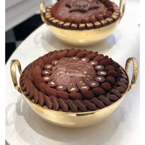 Wholesale Greatest Quality Gold Metal Aluminium Chocolate Bowl Antique Design Tabletop Chocolate Serving Bowl For <b>Hotel</b> <b>Supplies</b> - Product Image 3