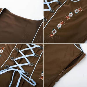 Manufacturer's Professional Women's Custom Designed Mini Dirndls Hot Sale 100% Cotton Mini Dirndls Solid Design Your Own! - Product Image 3