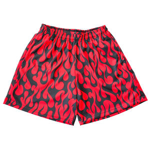 Logo flamme personnalisé Sublimation maille court noms de marque logo Fitness Gym survêtement course vêtements de sport filets shorts pour hommes - Product Image 4