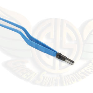 Pince bipolaire antiadhésive de super qualité pince à épiler électro chirurgicale droite incurvée verte rapide Instruments chirurgicaux vétérinaires - Product Image 5