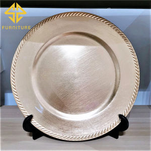 Placa de cargador de Metal liso Chapado en plata, forma redonda occidental minimalista para mesa de boda, Decoración de mesa, placa de cargador - Product Image 3