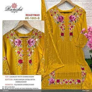 Traje paquistaní listo para usar en festivales y fiestas a un precio asequible de diseñador de aspecto elegante de calidad superior - Product Image 6