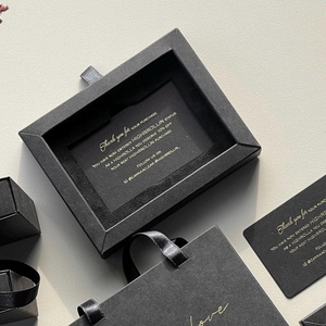 Coffret Cadeau Luxe Noir avec Logo Doré pour Photos, Certificats, Cartes Cadeaux Stylistes, Boutiques de Vêtements - Lot de 50 - Product Image 4