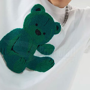 T-shirts brodés pour hommes de haute qualité fabriqués au Pakistan Motif imprimé en tissu tricoté léger et respirant - Product Image 5