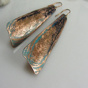 Pendientes de Piedra Roja de cobre europeo 2025, joyería antigua, pendientes de perlas azules nigerianas de Navidad, pendientes de latón en forma de lágrima, joyería - Product Image 3