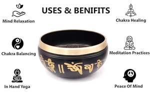 ชามทองเหลืองวินเทจพร้อมค้อนที่ดีที่สุดสำหรับเสียงที่มีคุณภาพสูงและโยคะชามลงนามการทำสมาธิที่ดีที่สุดความสงบของจิตใจ - Product Image 5