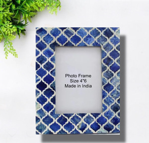 Marco de fotos de madera de exportación de alta calidad con resina con incrustaciones de hueso para decoración del hogar y artículos de regalo - Product Image 1